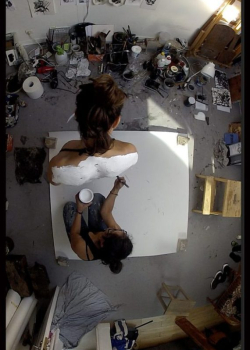 Caroline Touzet art session. Technique mixte sur papier. Caroline Touzet atelier artsession artiste contemporain peinture corporelle